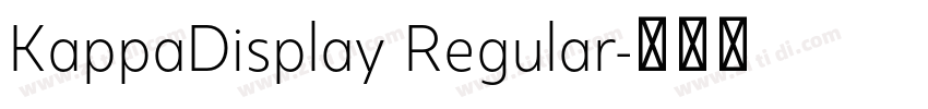 KappaDisplay Regular字体转换